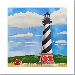 Lighthouse on Cape Hatteras National Seashore Posters and Art